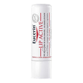 Bálsamo labial Eucerin proteccion activa en barra con SPF 15 para labios sensibles.