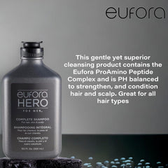 Eufora Hero diseño de envase moderno, práctico para uso diario.
