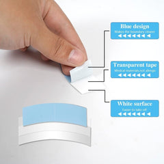 Eumos curved-design wig tape aligns with head curves for easy placement.