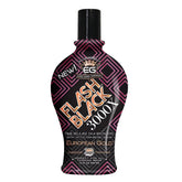 European Gold Flash Black 3000X bottle closeup highlights premium deep-tone tanning formula