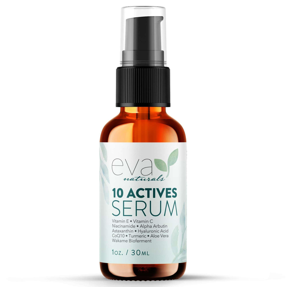 Eva Naturals Serum 10 Activos: tono uniforme y piel más clara.
