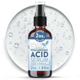 Sérum Eva Naturals, ácido hialurónico, botella para hidratación profunda.