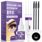 Eveellyn cejas-pestanas-tinte 2en1 kit ofrece color duradero para cejas y pestañas.