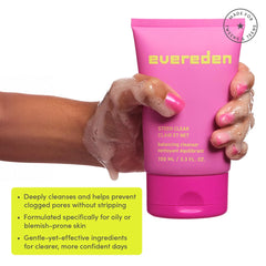 Evereden Steer Clear limpiador gel jalea, textura ligera para refrescar la piel