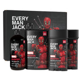 Every Man Jack Deadpool Set jabón corporal, limpieza suave y aroma vigorizante.