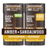 Every Man Jack Amber Sándalo en botella, lista para la rutina diaria.