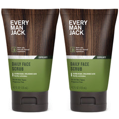 Every Man Jack exfoliante facial para hombres, botella 4,2 oz, limpieza suave de la piel.
