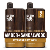 Every Man Jack gel de ducha Ámbar Sándalo, aroma vigorizante para la piel.