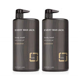 Every Man Jack Jabon Cuerpo Sandalwood, botella de 2, aroma outdoor para limpieza suave