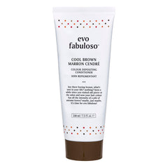 EVO Fabuloso brun foncé, bouteille, couleur instantanée et soin nourrissant.