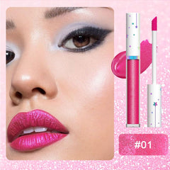 Evpct gloss rosado metálico en empaque translucido para look glam