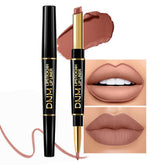 Delineador labial tono piel marrón mate de evpct para definición duradera.