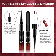 evpct doble-extremo delineador-labial y labial líquido: aplicación fácil para un look completo