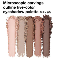 Evpct paleta sombras mate 5 colores, tonos nude para looks elegantes.