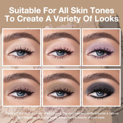 evpct paleta sombras neutras ahumadas de 6 tonos, perfecto para looks diarios