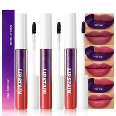 Evpct tintes labiales desprendibles en tono marrón vino para un acabado duradero.