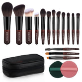 EVRCHGIEA set de brochas viaje 15 piezas para base y sombras