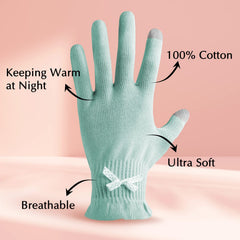 Guantes Evridwear para dormir, permiten aplicar crema y cuidar las manos.