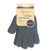 Guantes exfoliantes Evridwear para ducha con doble textura para exfoliar la piel.