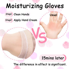 Evridwear guantes de algodón con hidratación nocturna para piel seca.