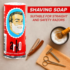 EVYAP Arko barra crema de afeitar, textura cremosa que facilita el deslizamiento.