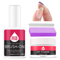 EXCUSE ME kit de reparación de uñas con brocha para arreglar uñas rotas rápidamente