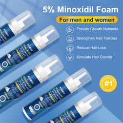 Texture crèmeuse d’Exdeploy Minoxidil Mousse, application facile sur le cuir chevelu