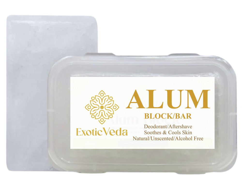 Exotic Veda bloque alumbre puro, ideal para afeitarse suave y sin fragancia.