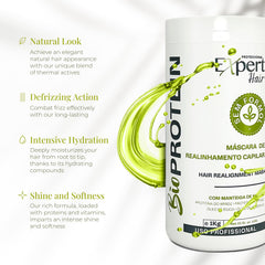 Expert Hair Bio Protein Botox: textura suave y manejable tras el tratamiento.