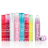 EXPRESSIONS set de 8 glosses con rodillo, 8 sabores frutales para niñas divertirse.