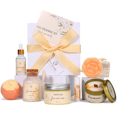 EXTALOW exfoliante corporal jazmin para spa en casa, suaviza la piel y perfuma suavemente.
