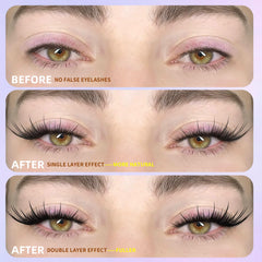EYDEVRO Fairy Lash Clusters material ultraligero para mayor comodidad.
