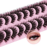 Pestañas EYDEVRO de 18 mm en estilo ojo gato con curva definida para un look intenso.