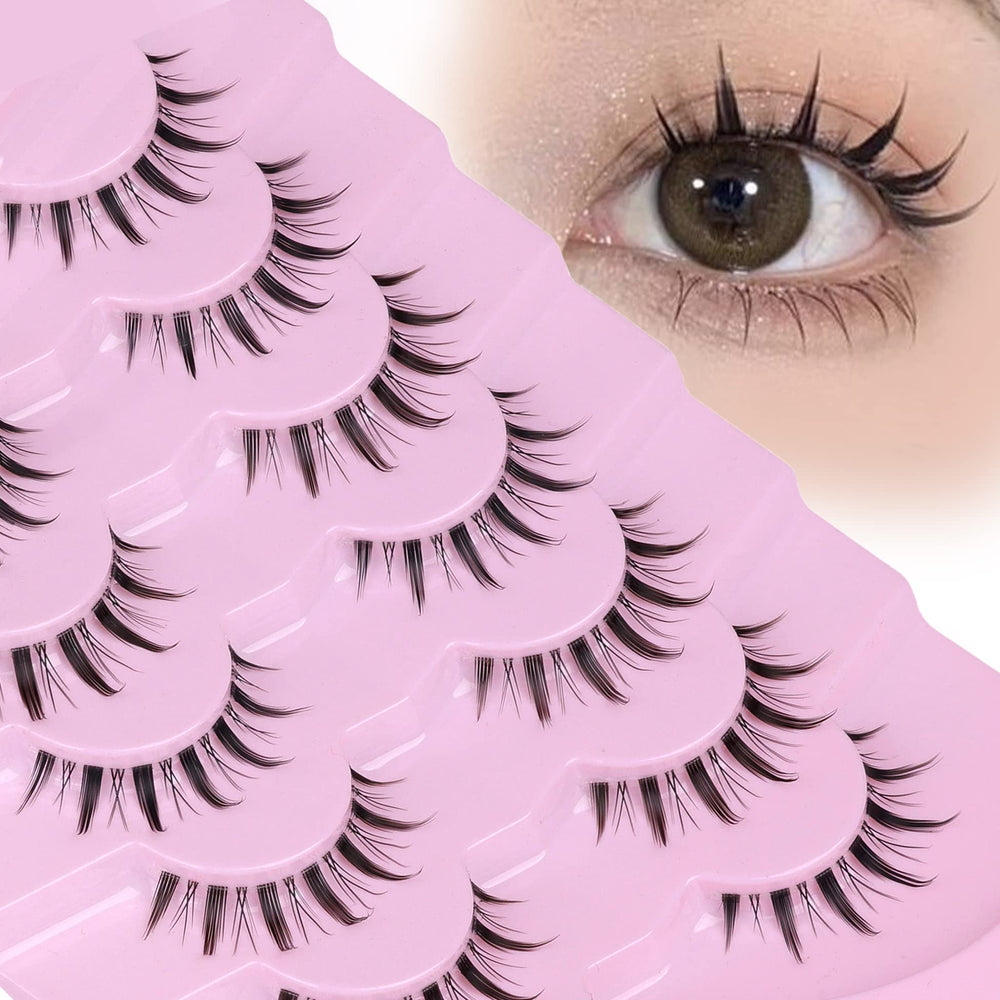 EYDEVRO Pestañas manga con banda transparente para un look natural y cómodo.