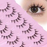 EYDEVRO Pestañas manga con banda transparente para un look natural y cómodo.