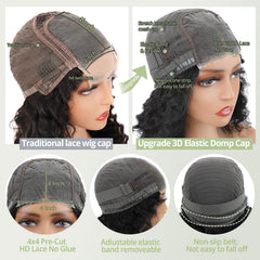 Eyefanniy peluca sin pegamento fácil de colocar para principiantes