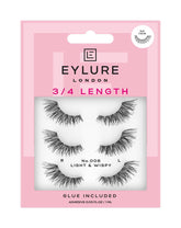 Pestañas Eylure Fluttery Light 008 con volumen suave para borde exterior definido.