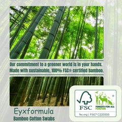Eyxformula aplicadores de madera con punta de algodon para maquillaje seguro