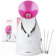 EZBASICS vaporizador facial ionico frontal para uso doméstico y relajación suave.