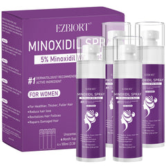EZBIORT 5% Minoxidil spray bottle for women supports thicker hair.