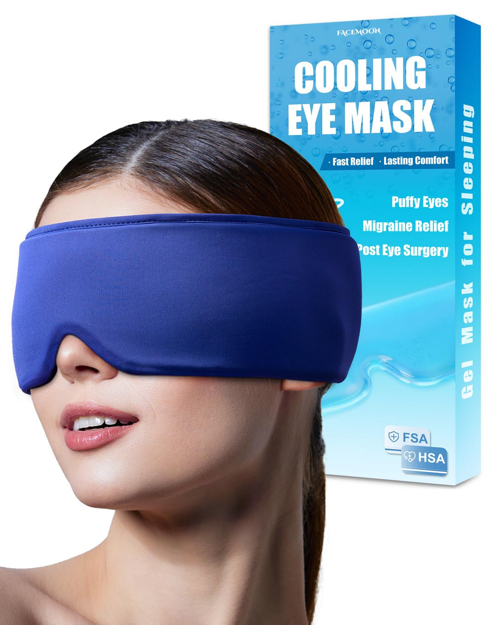 FACEMOON Mascarilla Frío para ojos, sensación calmante para descanso.