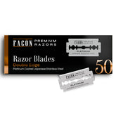 FACON cuchillas doble hoja platino para afeitado suave y preciso.