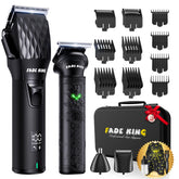 FADEKING cortapelos profesional inalámbrico, vista general del set para casa y barbería
