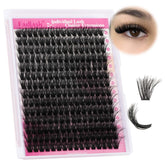 Pestañas FADLASH clústeres 100d esponjosos 12-18mm para volumen suave.