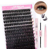 FADLASH DIY lash extension kit with volume fluffy cluster lashes for at-home styling