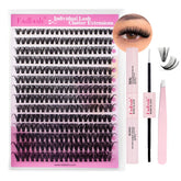 Kit FADLASH pestanas clusters 280 piezas para aplicación en casa