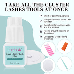 FADLASH pegamento cluster secado rápido 3-5 segundos para ajustes precisos