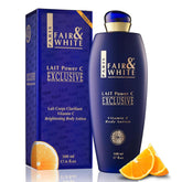 FAIR & WHITE Exclusive crema corporal Vitamina C en botella, hidratación profunda.