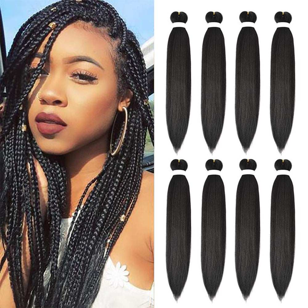 Fairise 8-pack braiding hair close-up shows natural yaki texture for realism.