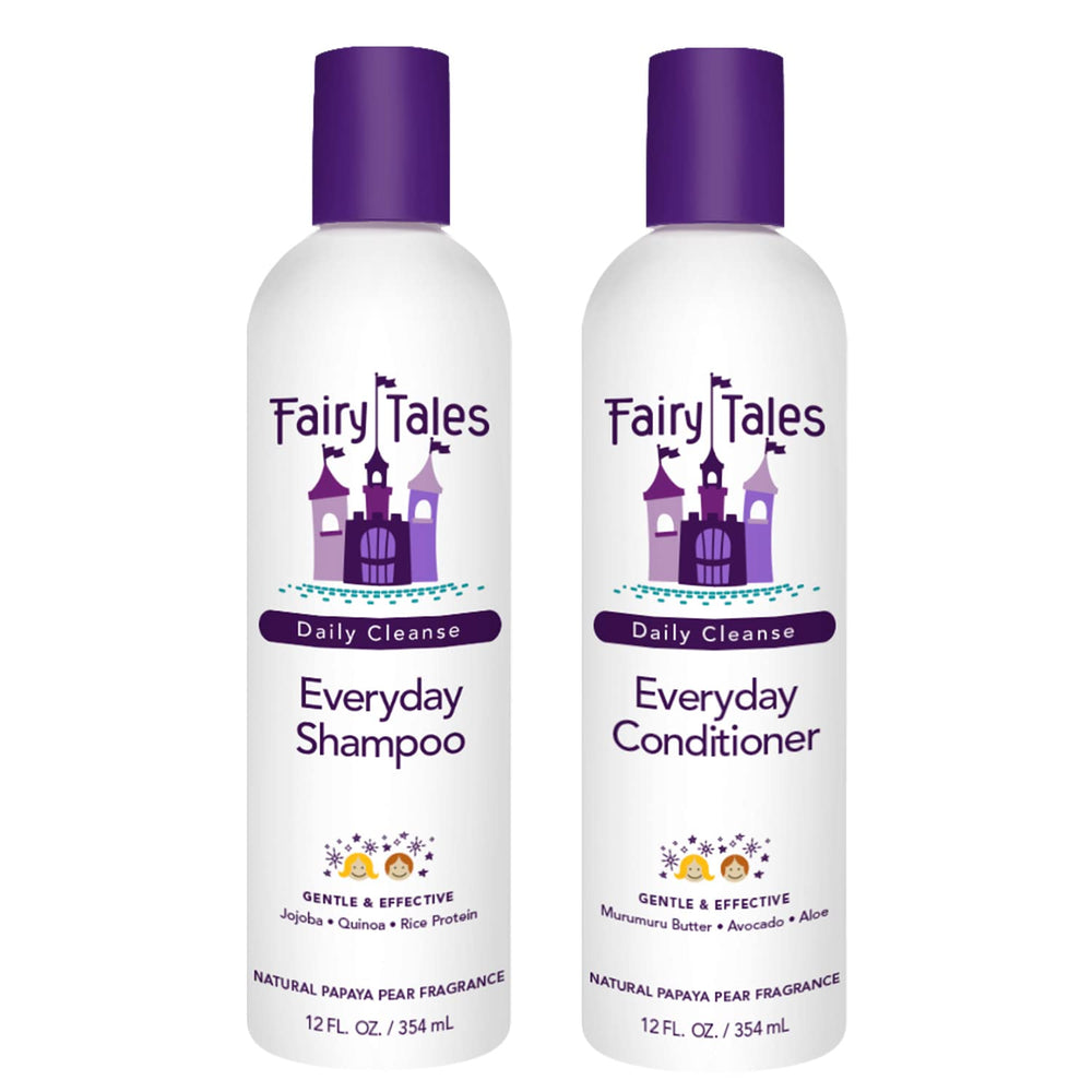 Fairy Tales Daily Cleanse, botella de champú para niños, suave y fácil de desenredar.